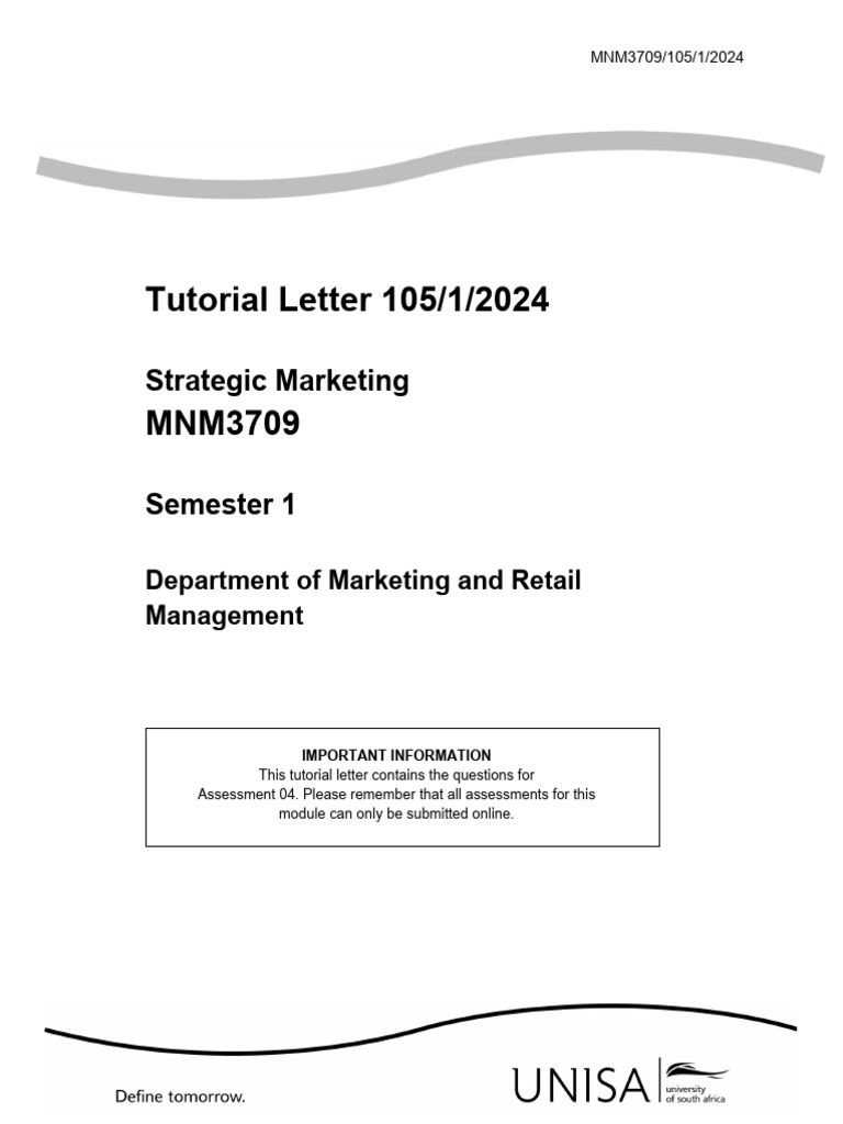 Mnm3709 105 1 2024 b final pdf market segmentation plagiarism