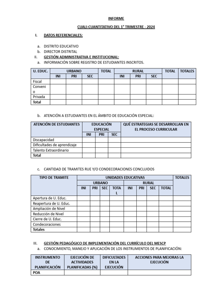 INFORME 1° Trimestre 2024 | PDF | Science