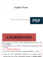 Chapter Three: Theory of Consumer Behavior