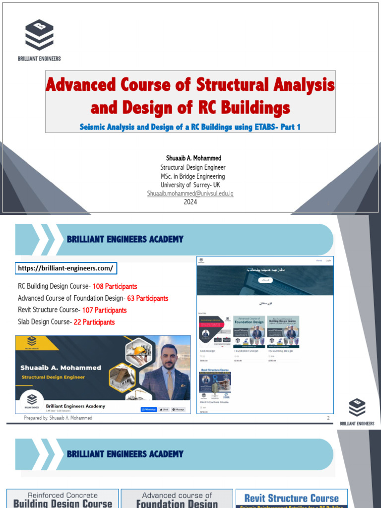 Seismic RC Design with ETABS | PDF | Mechanical Engineering | Materials