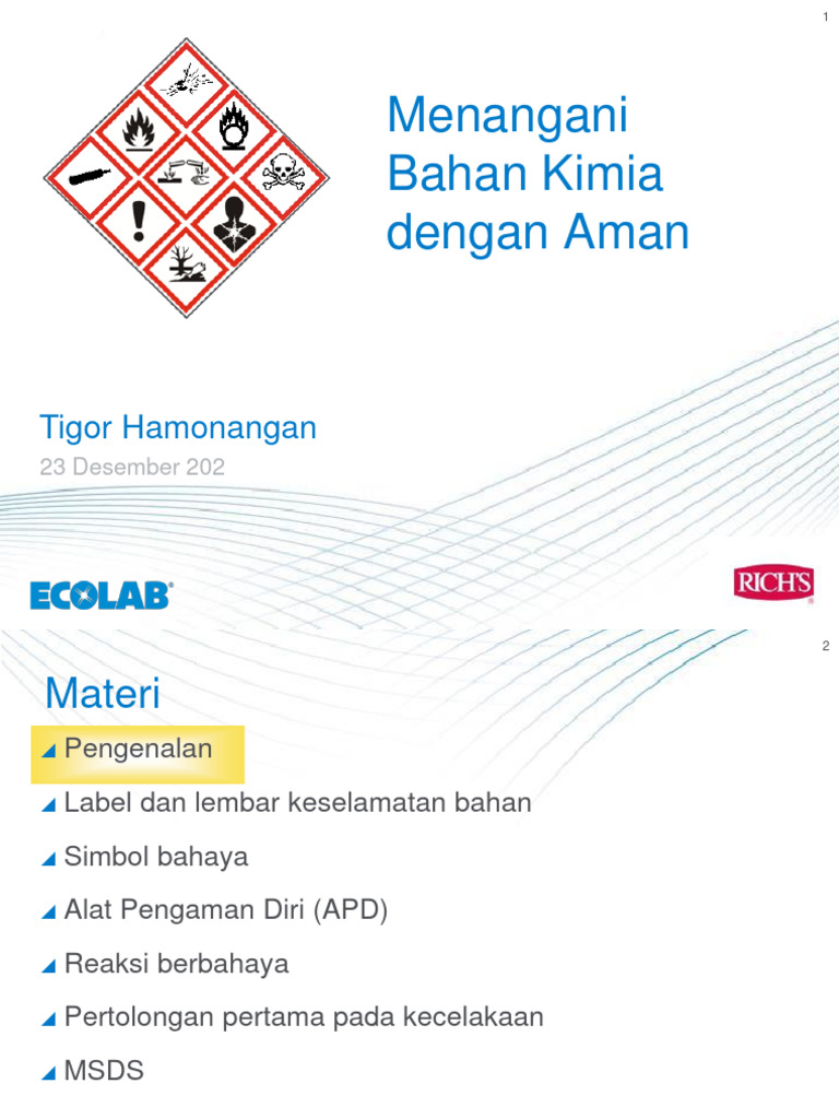 Simbol Bahaya dalam MSDS Bahan Kimia | PDF