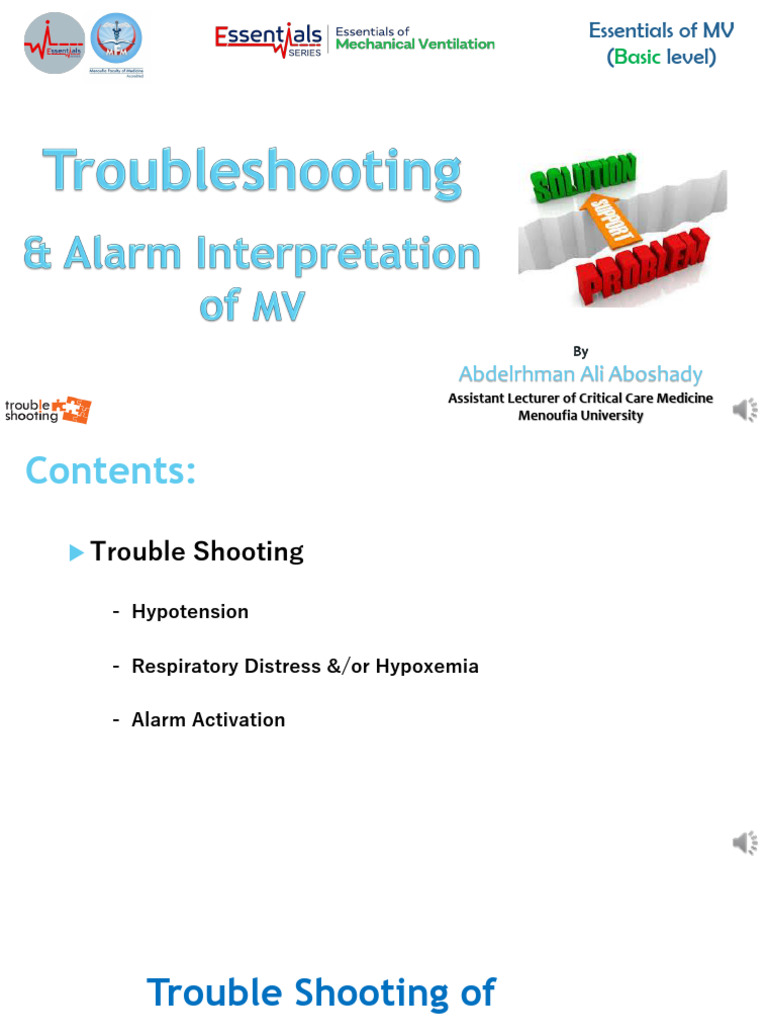 Mechanical Ventilation Troubleshooting Guide | PDF | Pulmonology ...