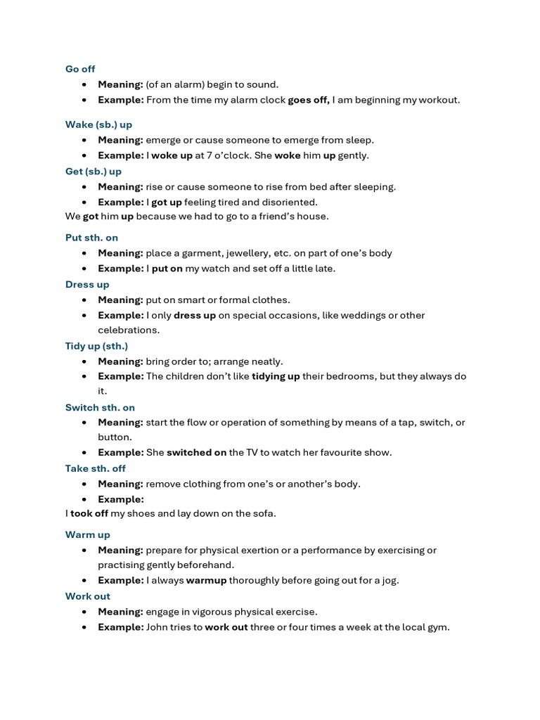 Common Phrasal Verbs Explained | PDF