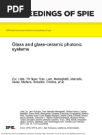 LDS Technological Advances in Tellurite Glasses: V.A.G. Rivera Danilo ... Technological Advances in Tellurite Glasses: V.A.G. Rivera Danilo ...  