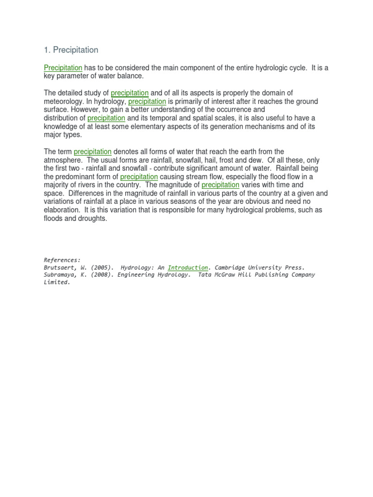Precipitation Pdf Precipitation Atmosphere Of Earth