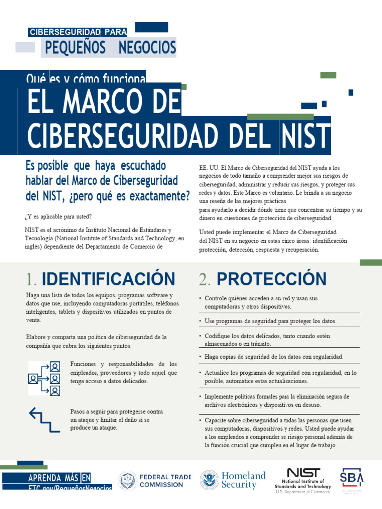 Cybersecurity - SB - Nist Cyber Framework Es | Descargar gratis PDF