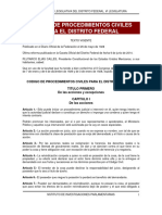 Código de Pro Civil Es para El DF