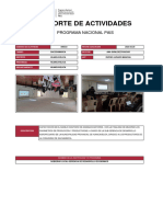 Reporte de Actividades: Programa Nacional Pais