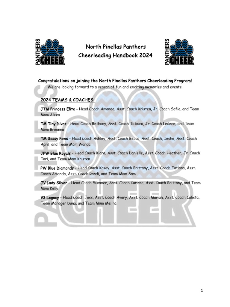 NPP Cheer Handbook 2024 | PDF | Cheerleading | Social Media