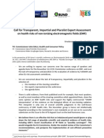 Call for Transparent, Impartial and Pluralist Expert Assessment