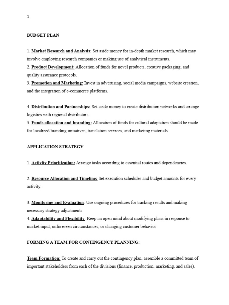 Comprehensive Business Contingency Plan | PDF | Analytics | Marketing