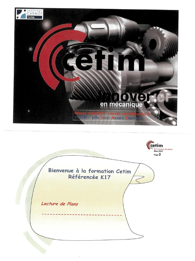 Lecture de plans - K17 - Cetim | PDF
