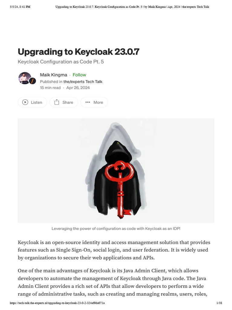 Upgrading To Keycloak 23.0.7. Keycloak Configuration As Code Pt. 5 - by ...