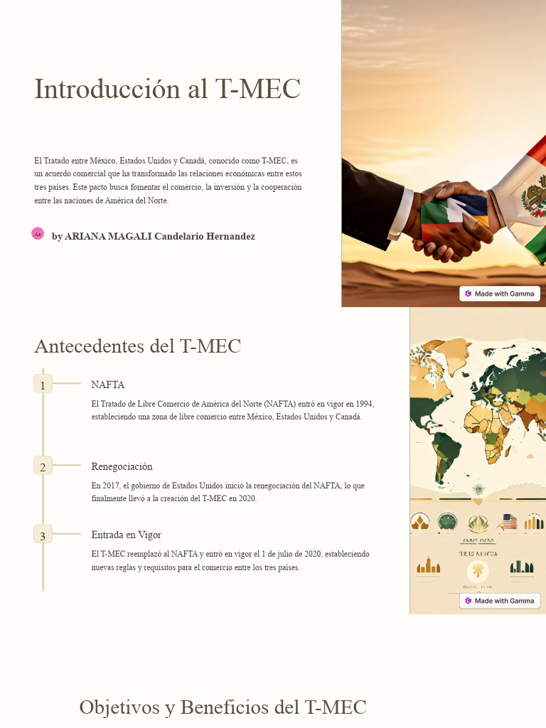Estructura y Antecedentes del T-MEC | PDF | Tratado de Libre Comercio ...