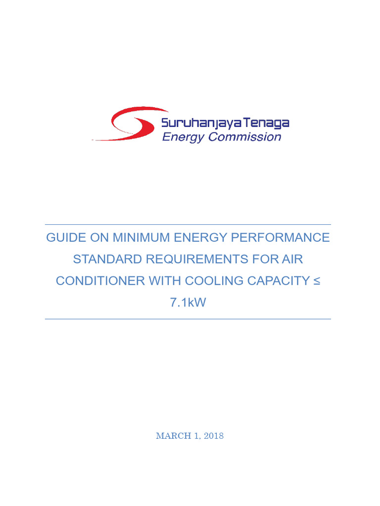 MEPS Guide for Air Conditioners ≤ 7.1kW | PDF | Air Conditioning ...