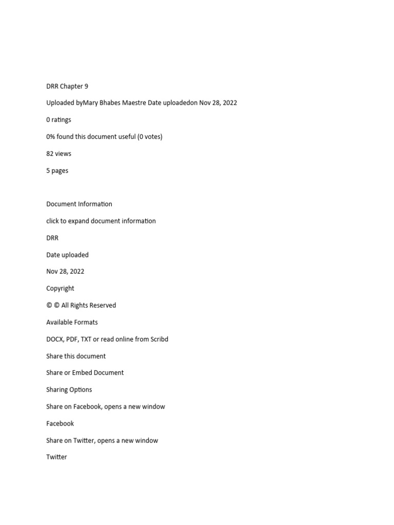 DRR Chapter 9-WPS Office | PDF | Emergency Management | Disaster Risk ...