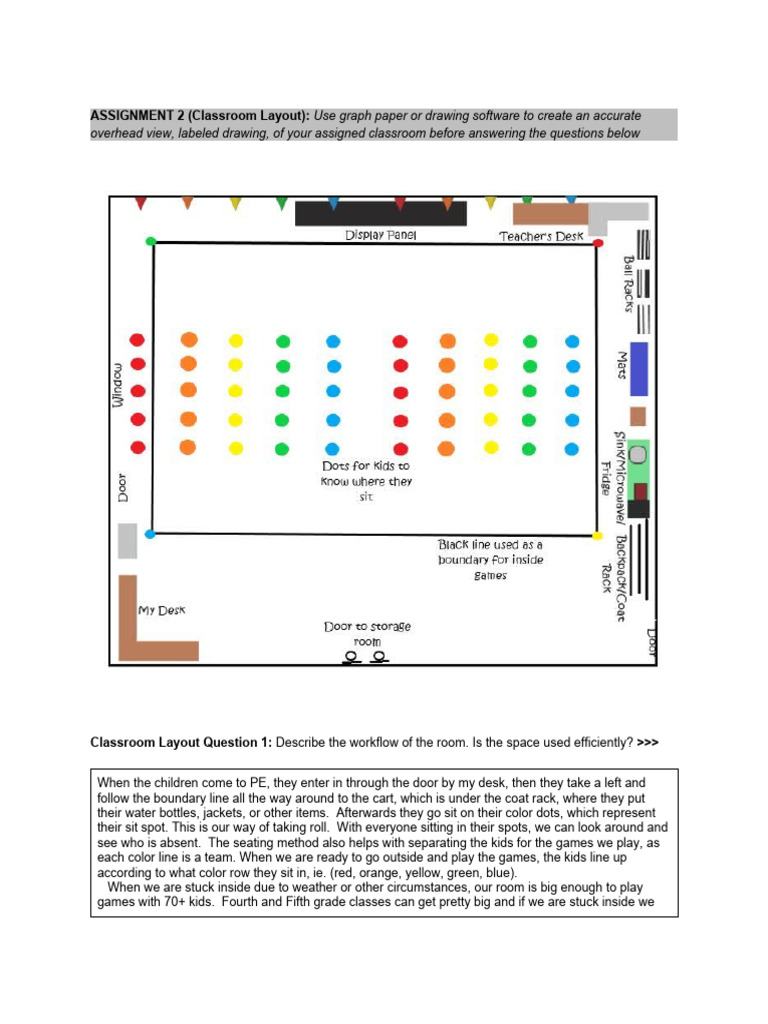 Classroom Layout and Workflow Analysis | PDF | Games & Activities