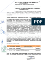 Acta de Calificación y Otorgamiento de Buena Pro