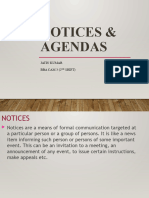 Notices Agendas and Minutes