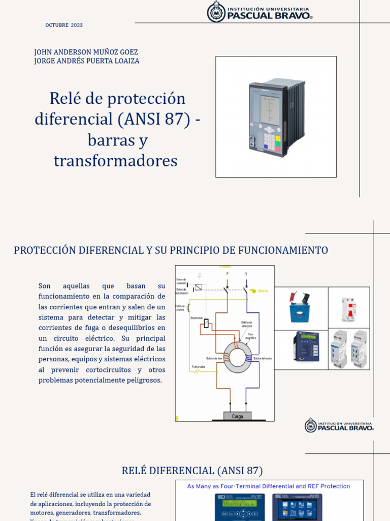 Trelé Diferencial | PDF | Transformador | Relé