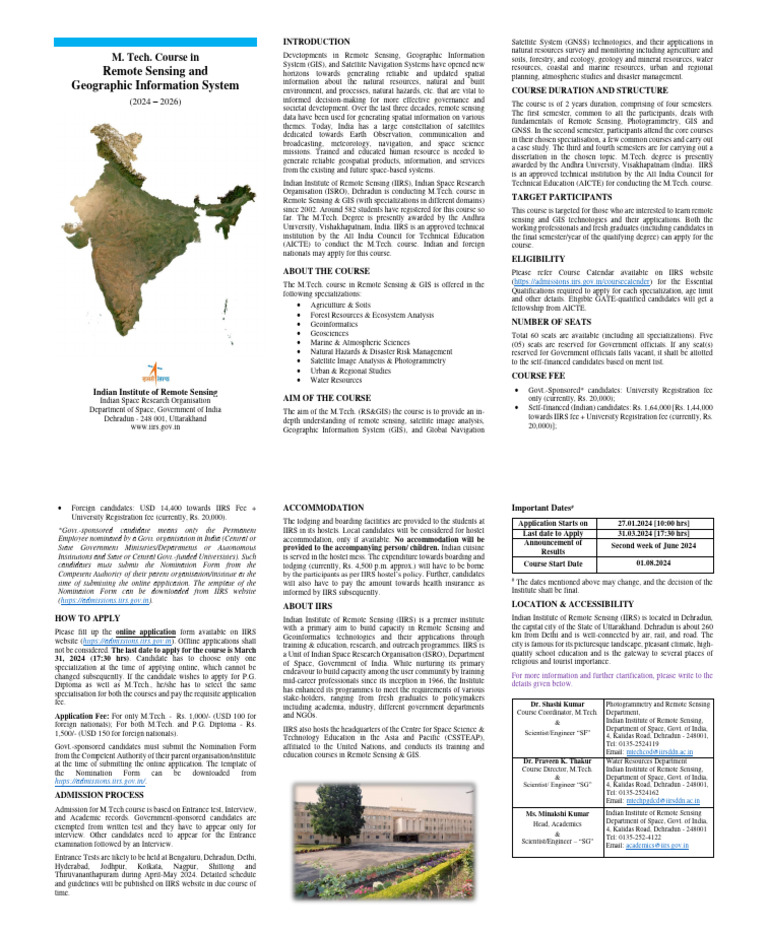 2 Course Flyer | PDF | Geographic Information System | Remote Sensing