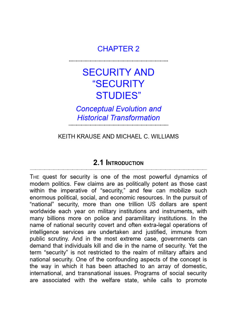 Evolution of Security Studies Concepts | PDF | State (Polity) | Violence