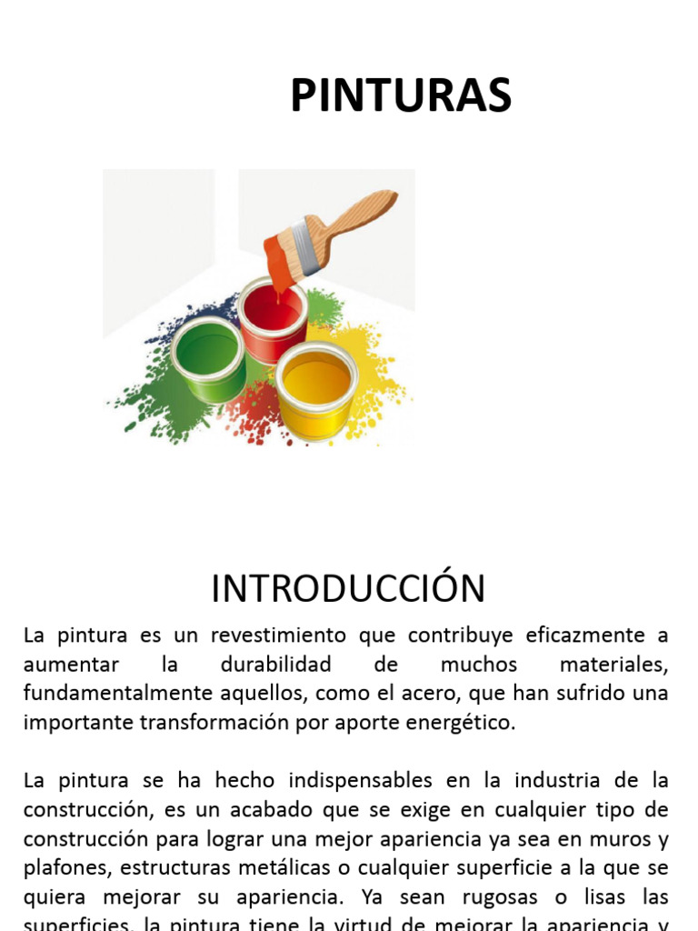 Tipos y Aplicaciones de Pinturas | PDF | Pintar | Pinturas