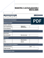 FORMATO DE REGISTRO O ACTUALIZACION DE PROVEEDOR AL FONDO SIERRA NEVADA