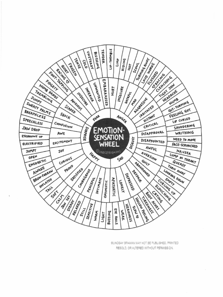 Emotion Sensation Wheel Pdf