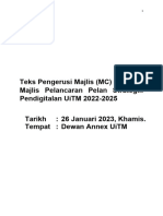 Teks MC Majlis Pelancaran Pelan Pendigitalan UiTM 2022-2025
