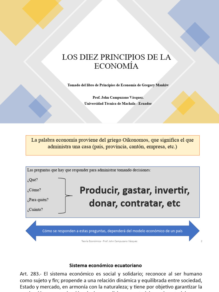 Los Diez Principios de La Economía 2020 | Descargar gratis PDF ...