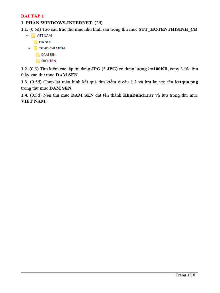 Bai Tap THCB - 25022023 | PDF