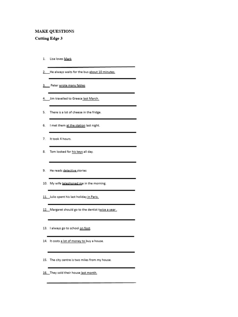 Make Questions | PDF