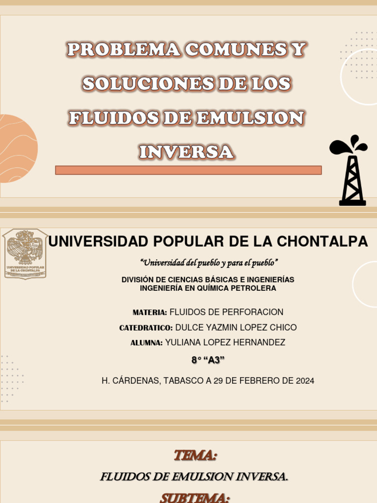 Problemas en Fluidos de Emulsión Inversa | PDF | Emulsión | Agua