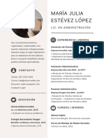 Curriculum CV de Mujer Profesional Con Foto Moderno Rosa Beige