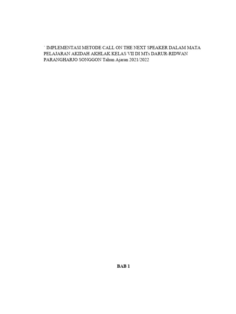 Implementasi Metode CALL di Kelas VII | PDF | Karier & Perkembangan