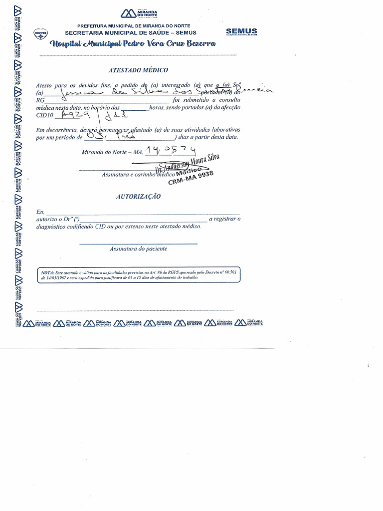 Atestado | PDF
