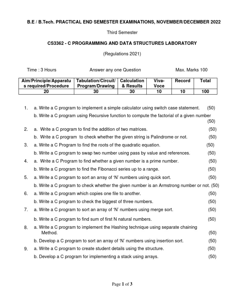 CS3362 Set2 Download Free PDF Algorithms And Data Structures