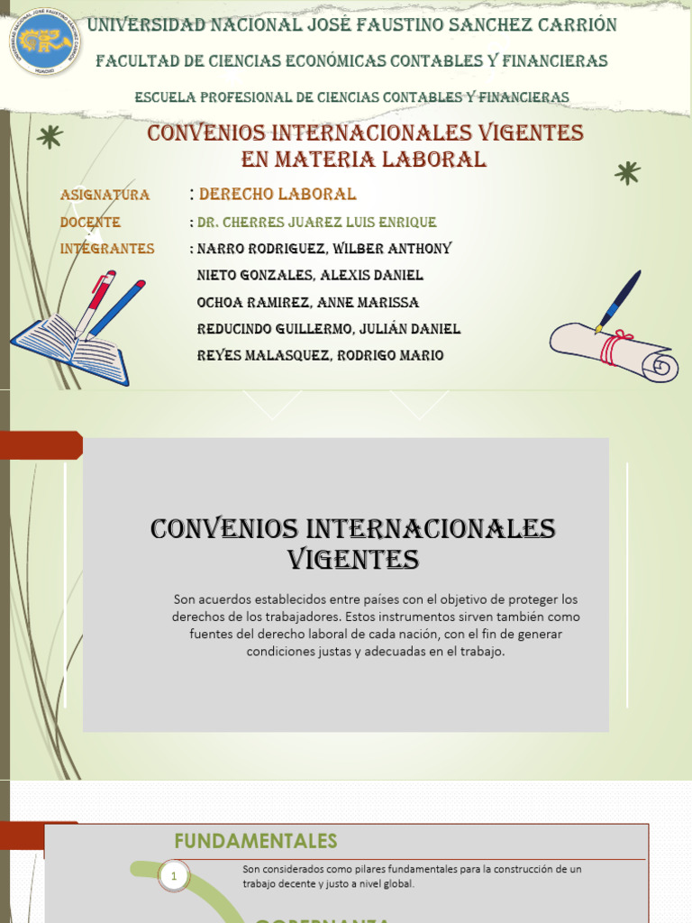 Diapositivas Convenios Internacionales | PDF | Derecho laboral ...