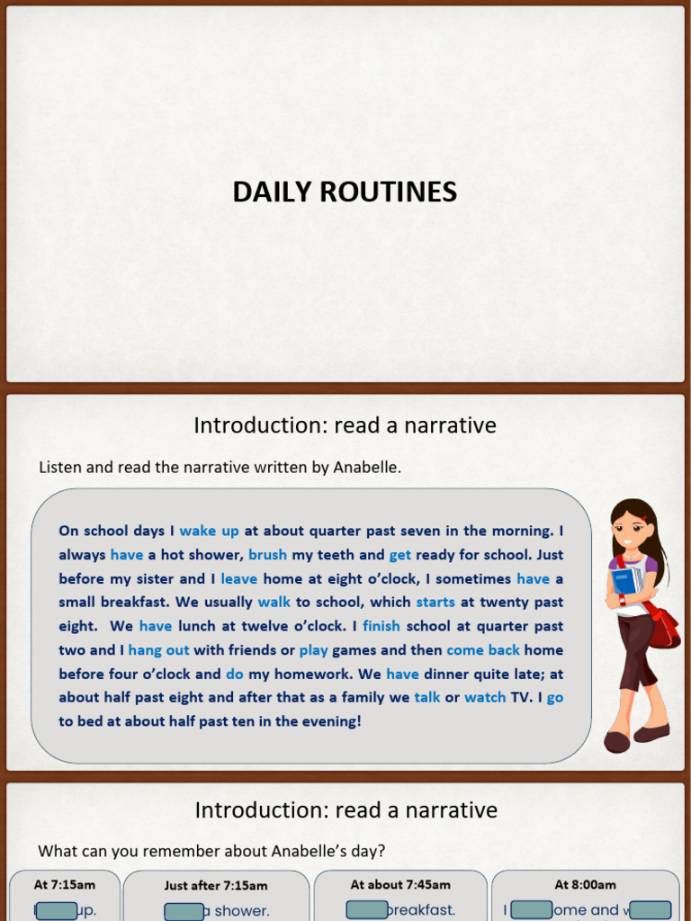 L25 - Daily Routines | PDF | Lunch | Linguistic Typology