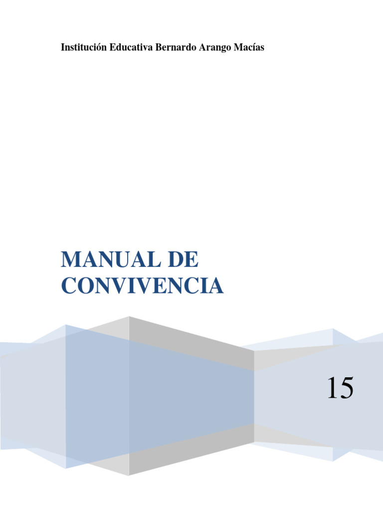 Manual De Convivencia Pdf Comportamiento Institución
