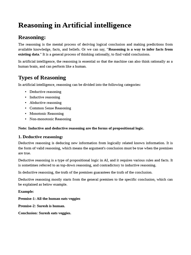 Reasoning in ai download free pdf deductive reasoning reason