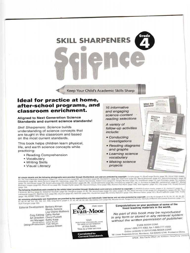Grade 4 Science Skill Sharpeners | PDF | Skin | Tissue (Biology)