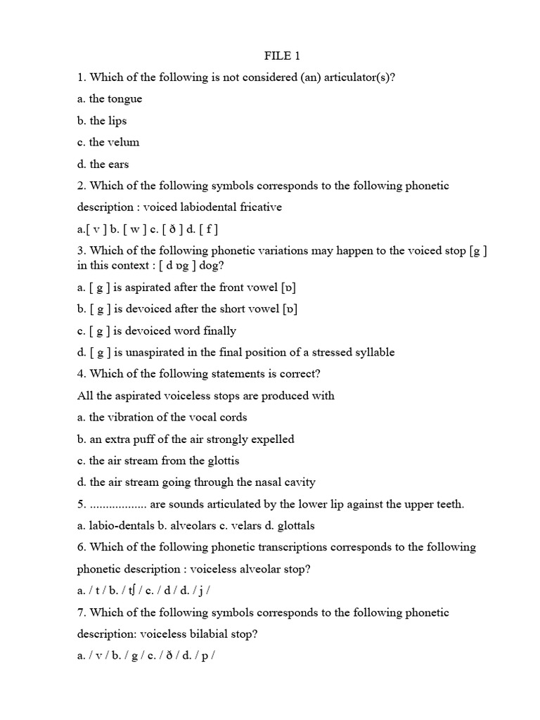 Phonetic Articulation and Sounds Guide | PDF | Phonetics | Consonant
