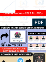 Communication - 2022 - ALL PYQS by Talvir Singh