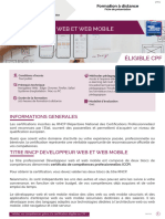 Formation Distance CNFDI 37674 Developpeur Web Et Web Mobile