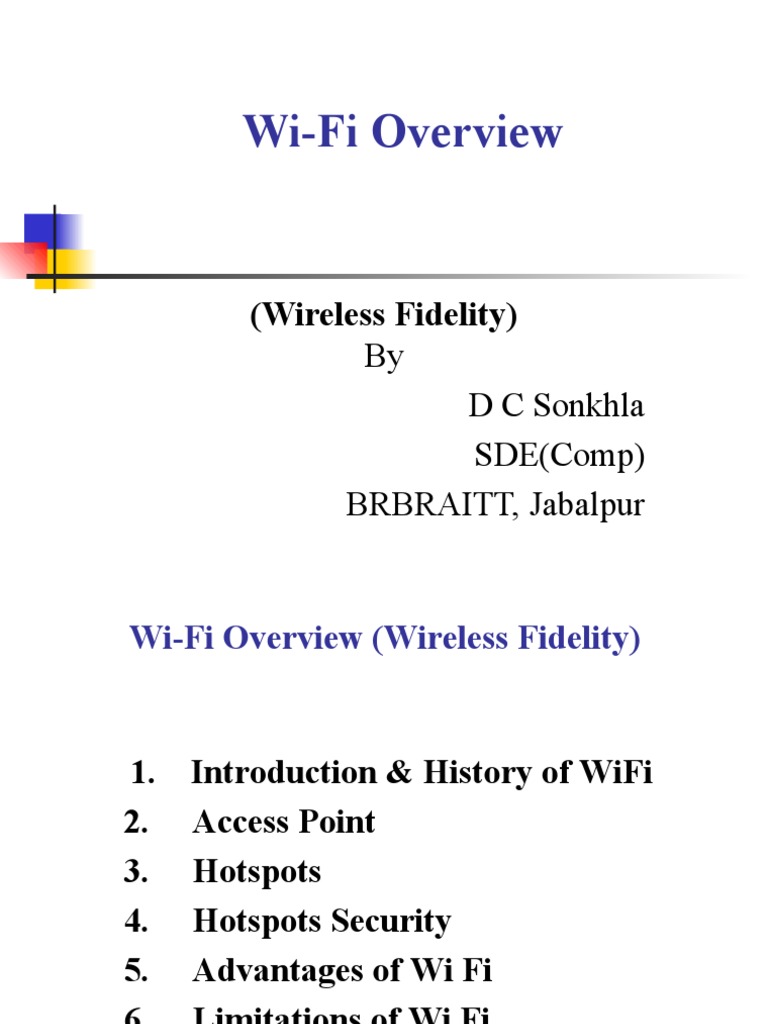 Comprehensive Wi-Fi Guide: History, Access, and Benefits | PDF ...