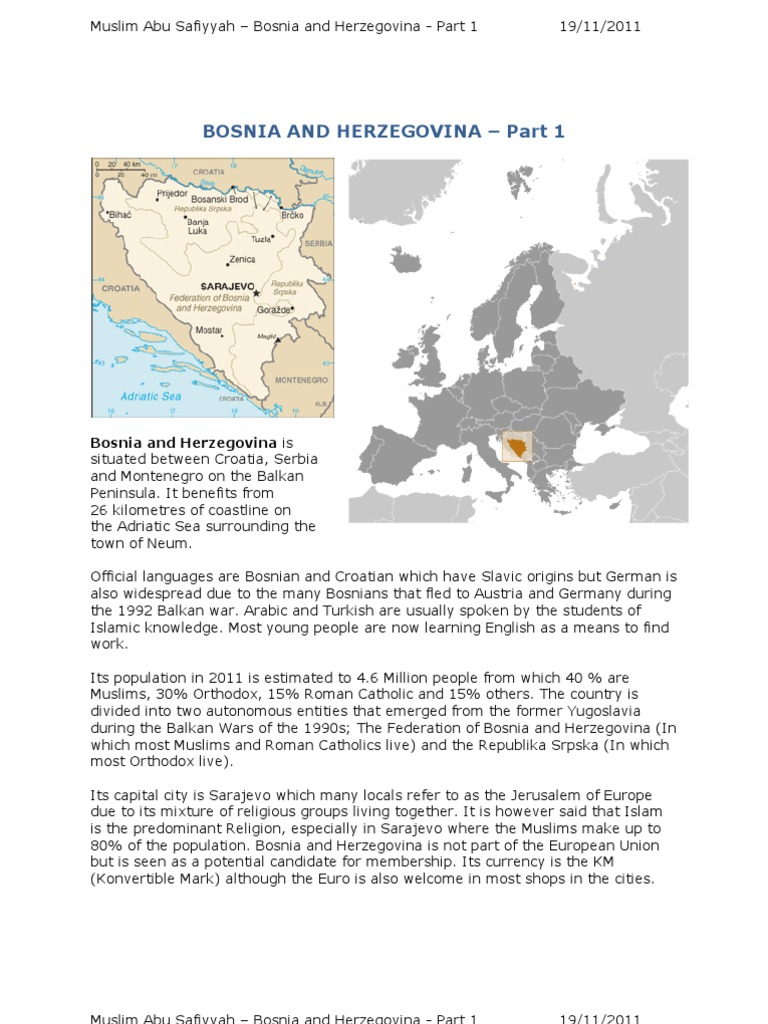 Bosnia And Herzegovina Part 1 Bosnia And Herzegovina Bosniaks