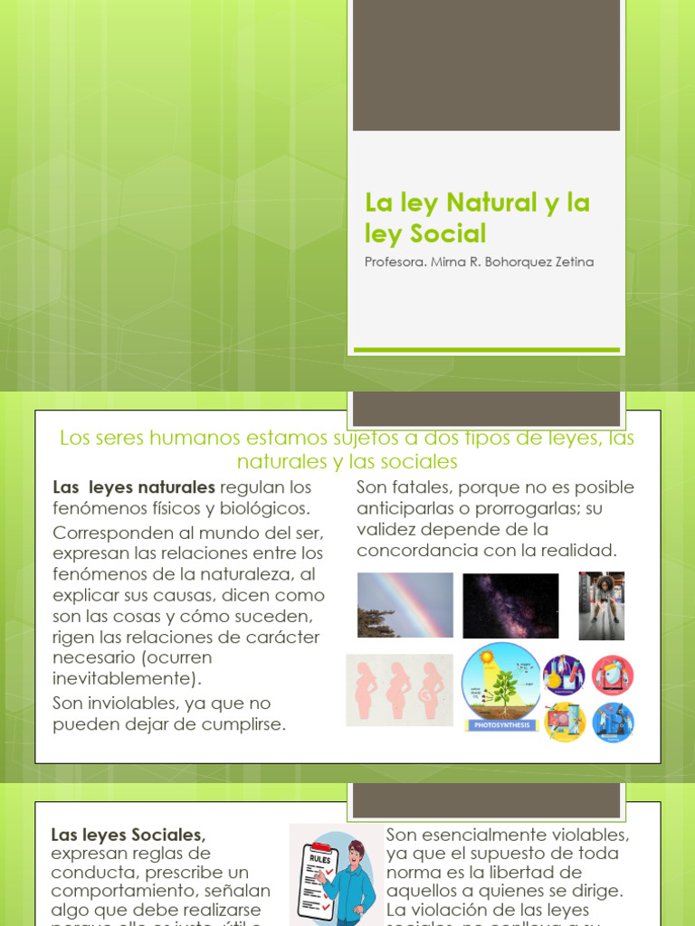 La ley Natural y la ley Social | PDF | La Ley natural | Estatuto