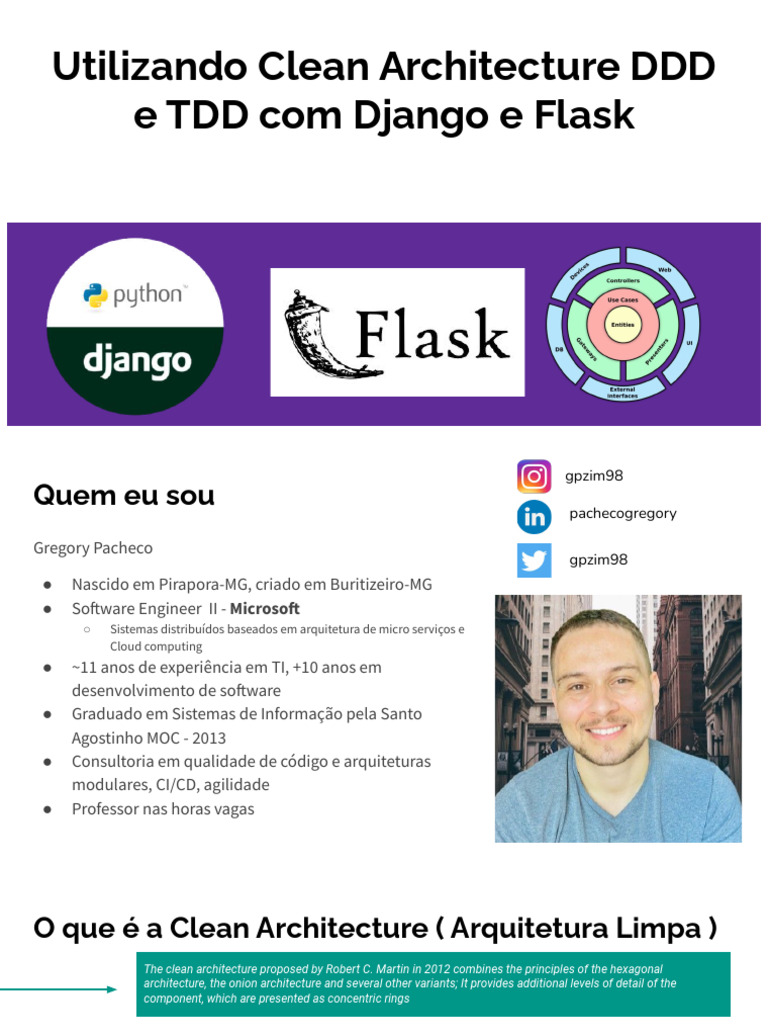 Clean Architecture e DDD com Django e Flask | PDF | Framework de ...